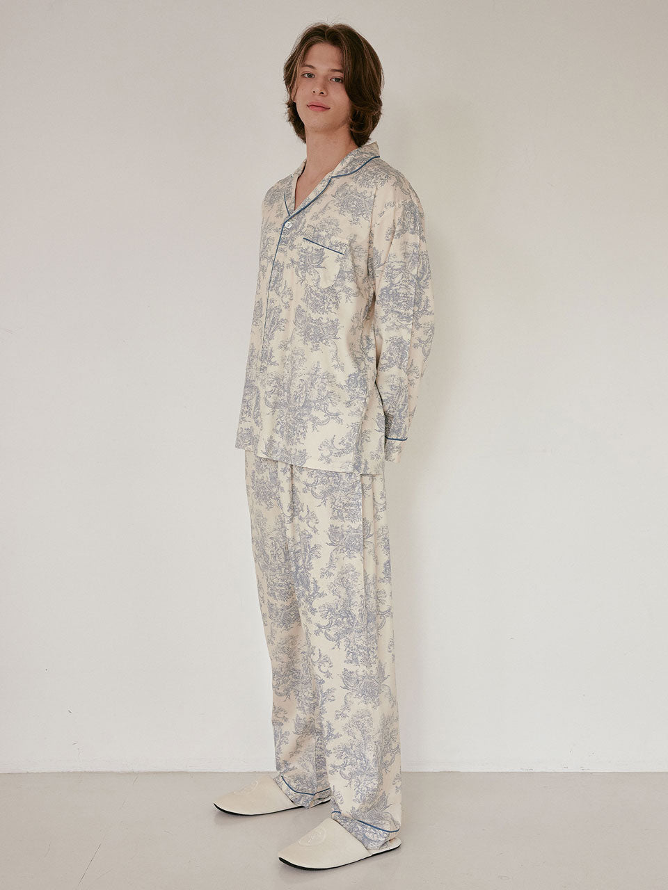 LUNALUZ MEN Versailles Modal Cotton Pajama Set