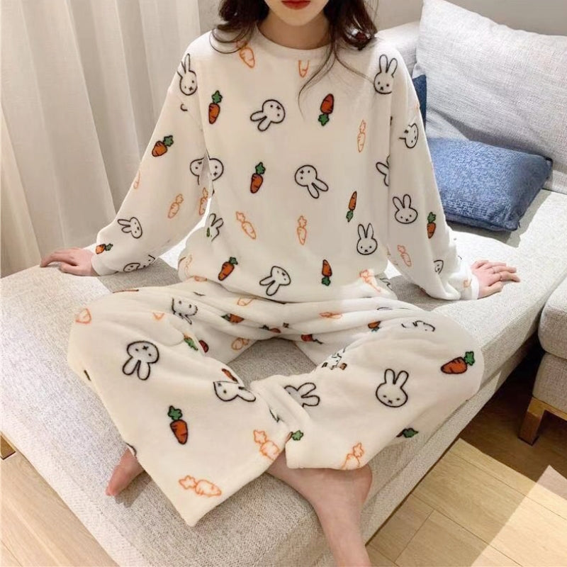 MIFFY Carrot Miffy Bunny Microfiber Pajama Lounge Set