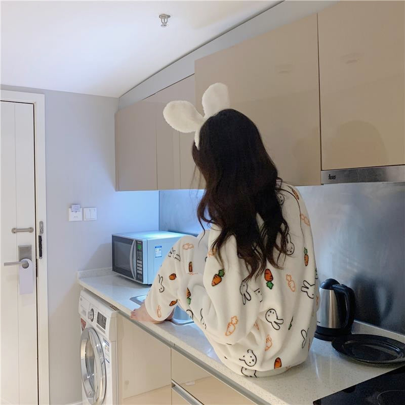 MIFFY Carrot Miffy Bunny Microfiber Pajama Lounge Set