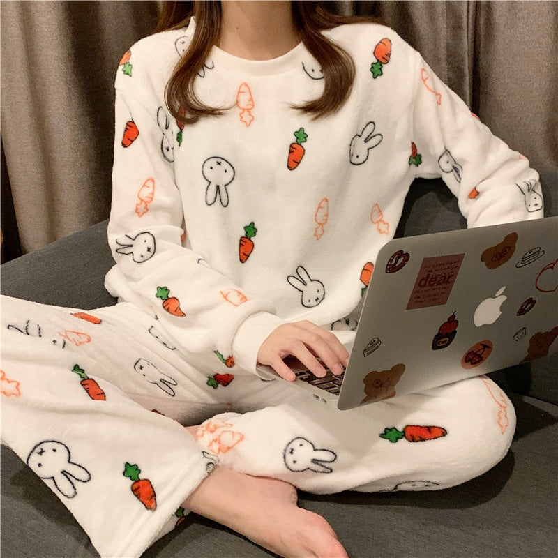 MIFFY Carrot Miffy Bunny Microfiber Pajama Lounge Set