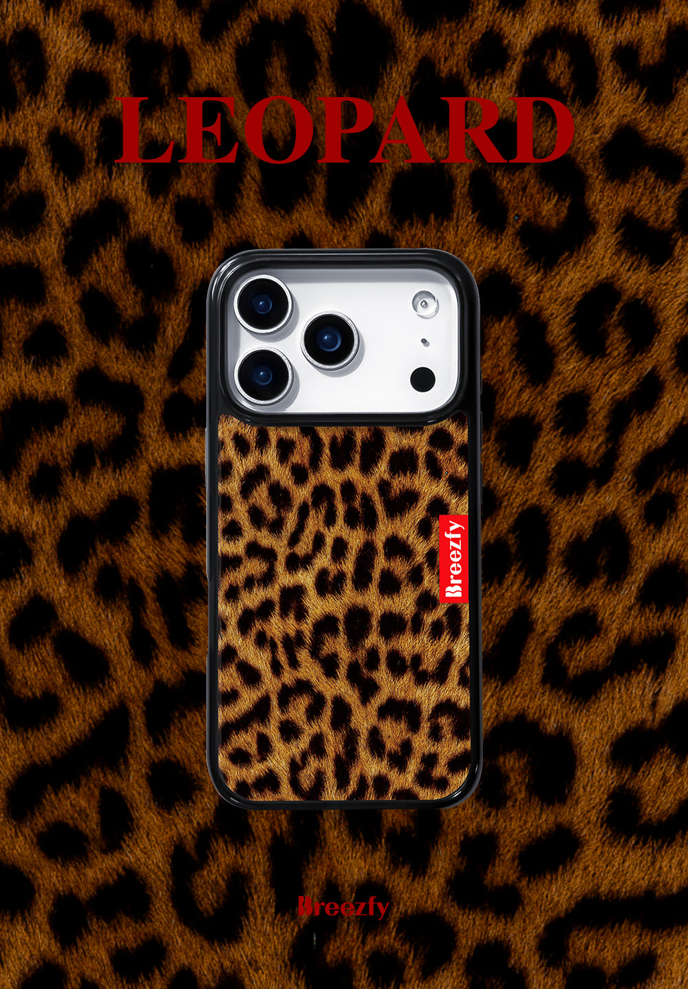 Breezfy - Leopard MagSafe iPhone Case - Graphite Frame (Stray Kids I.N Wear)