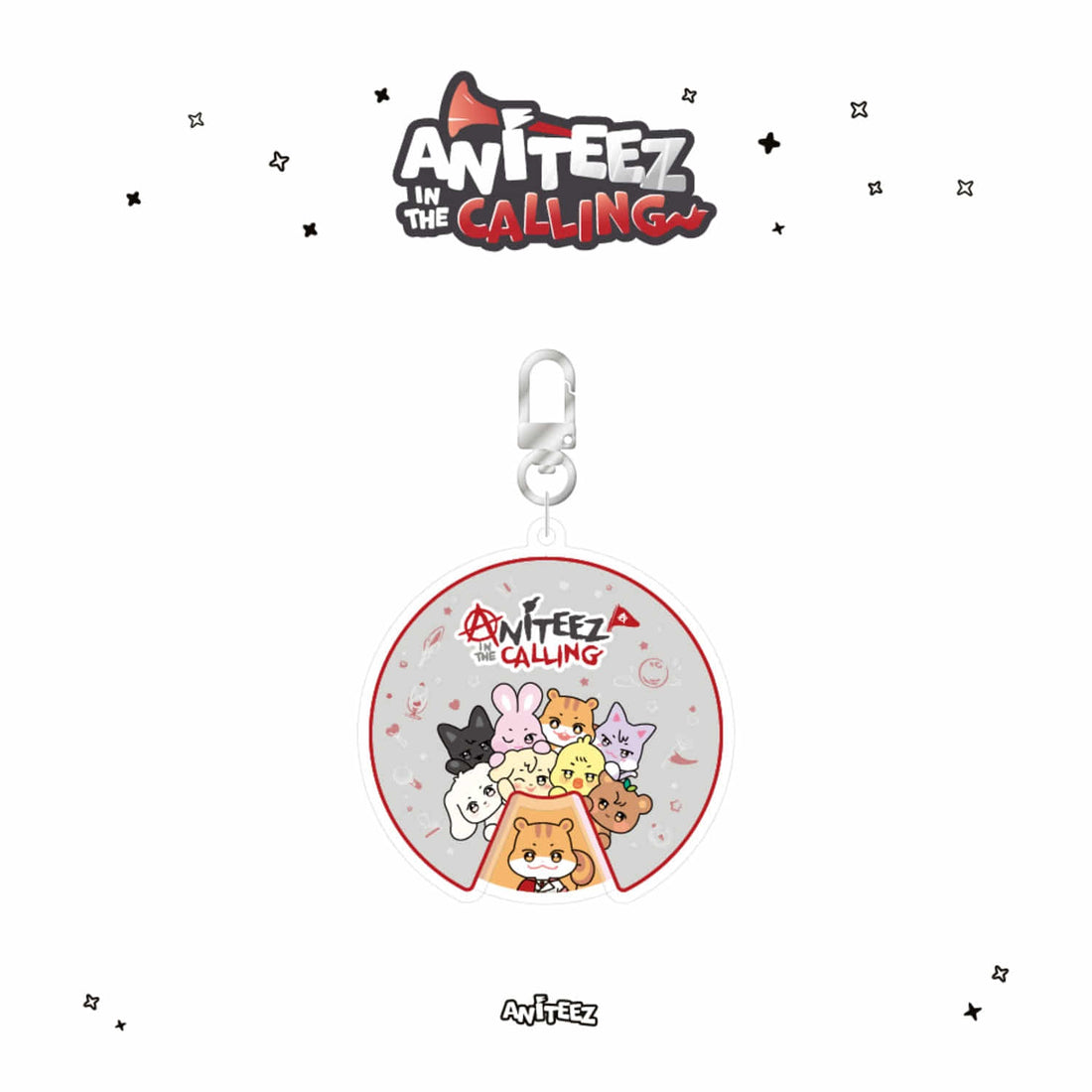 ATEEZ Aniteez in the Calling Acrylic Roulette Keyring