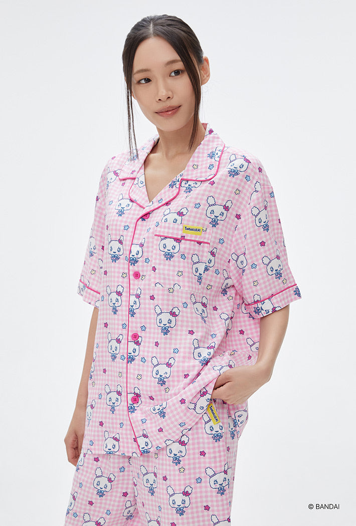 [SPAO X Tamagotchi] Short Sleeve Pajama Set - PINK - XL