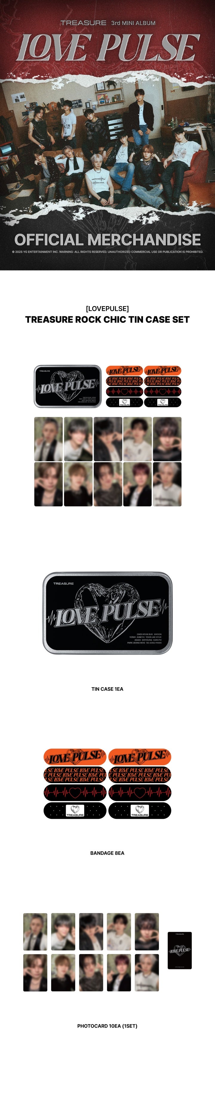TREASURE - Lovepulse (Treasure Rock Chic Tin Case Set)