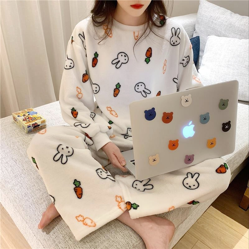 MIFFY Carrot Miffy Bunny Microfiber Pajama Lounge Set