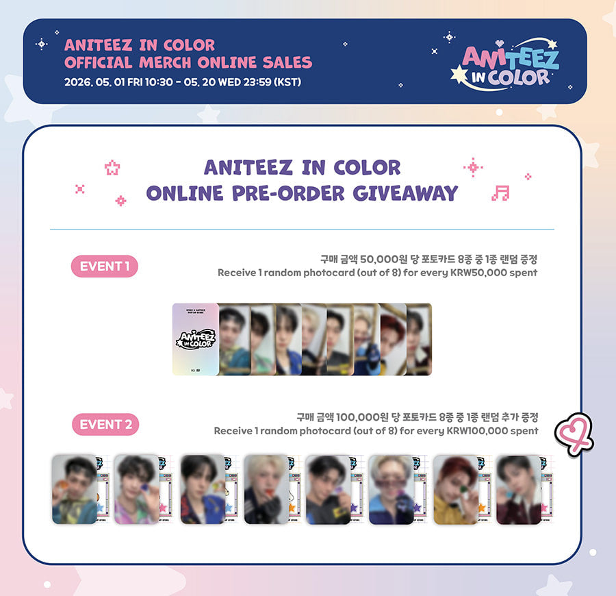 [PRE-ORDER] ATEEZ - Micro Deco Sticker (ANITEEZ IN COLOR)