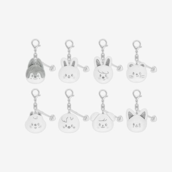 Stray Kids - [dominATE : celebrATE] SKZOO Face Keyring Silver Ver.
