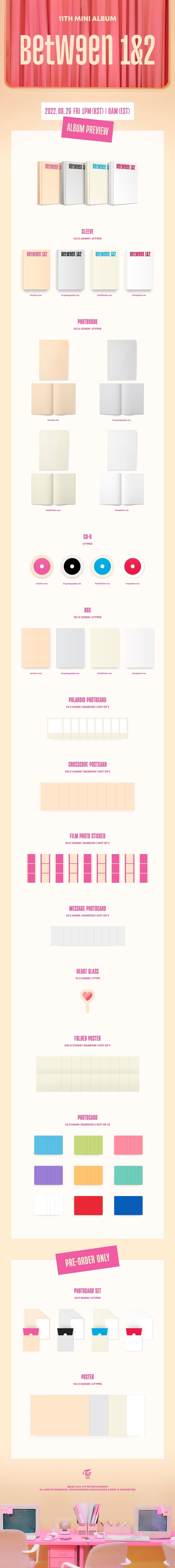 TWICE - BETWEEN 1&2 (11th Mini Album)