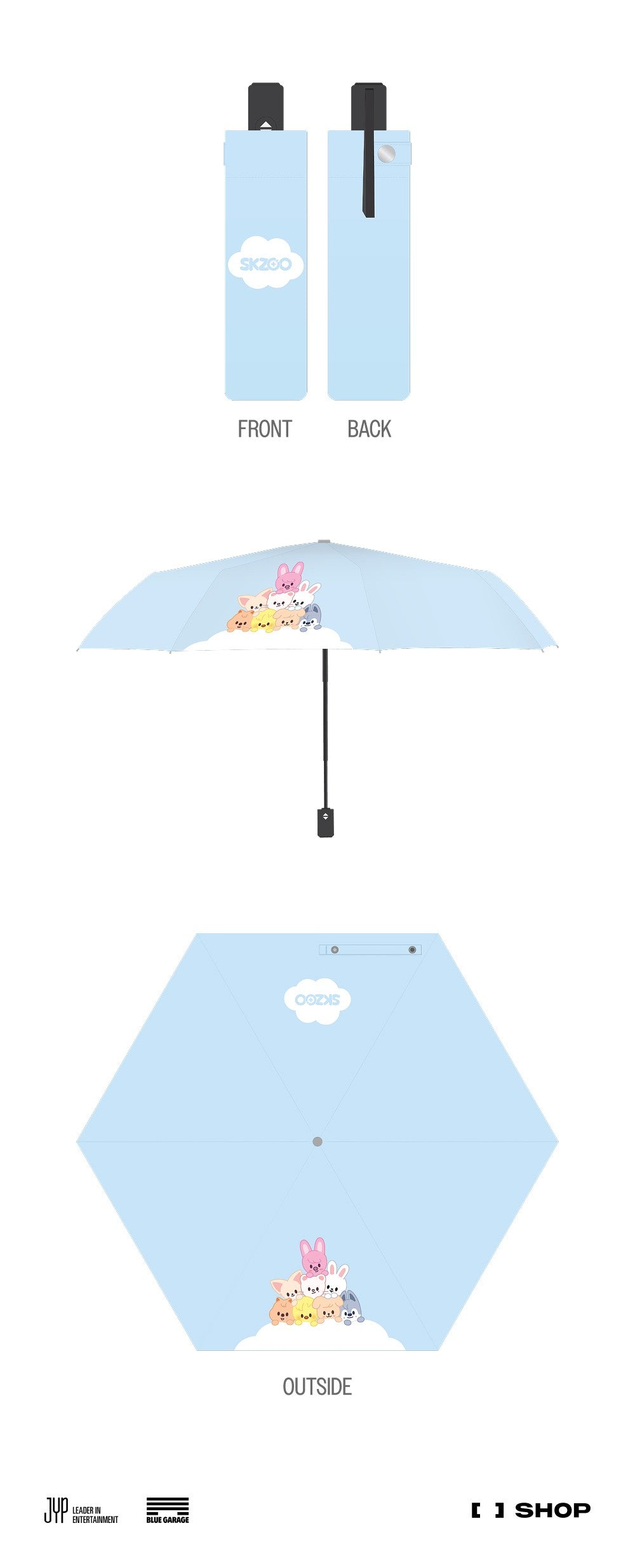 Stray Kids - [dominATE : celebrATE] SKZOO Folding Sun Umbrella