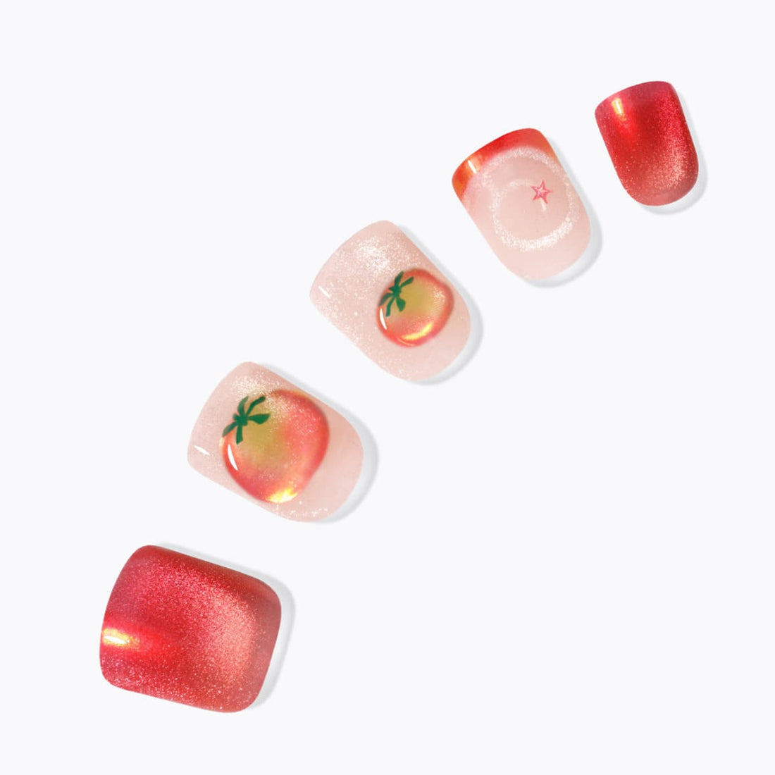 DASHING DIVA - Magic Press 2026 Summer New Color Fruit Collection (JANG WONYOUNG Wear) - Red Tomato (Short Square)