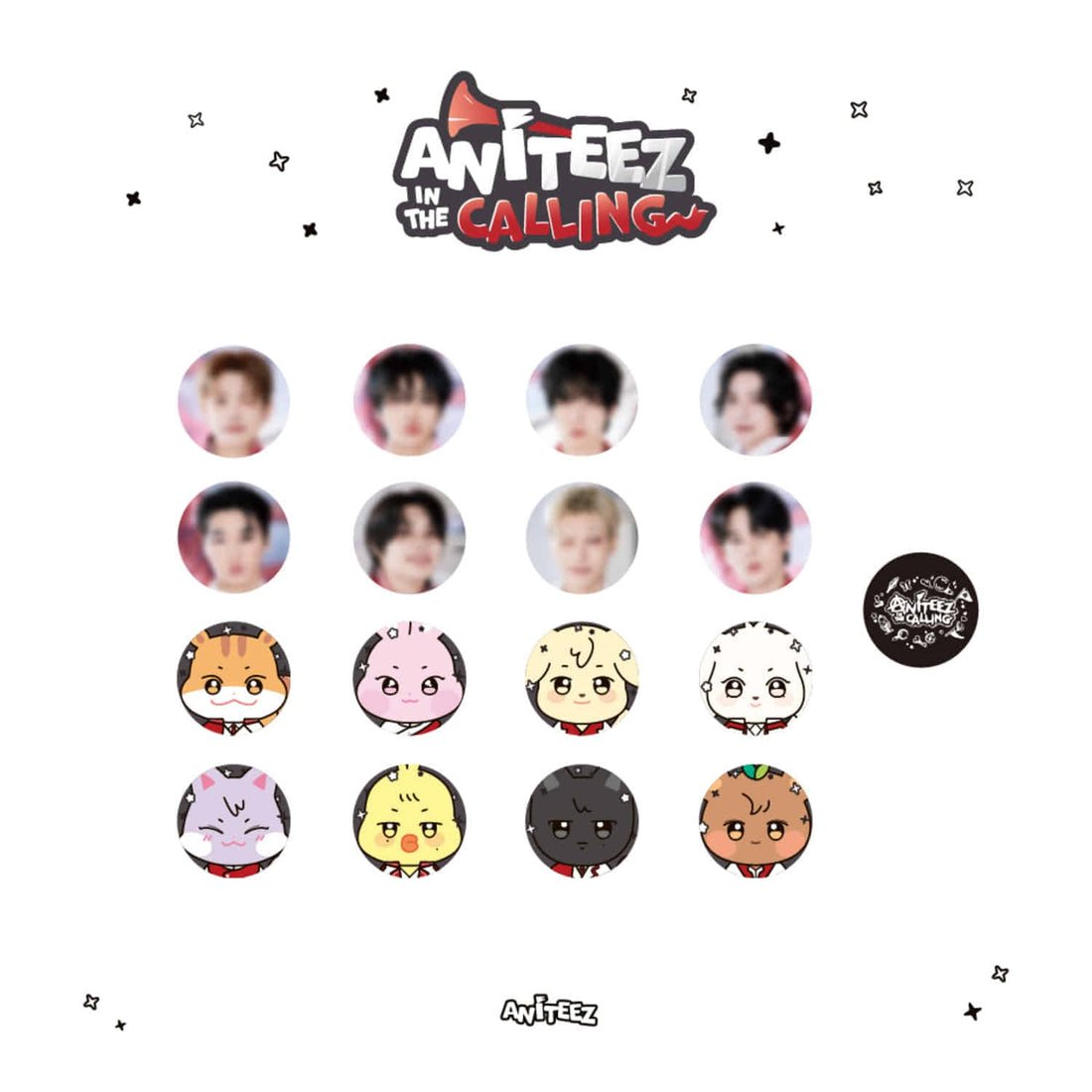 ATEEZ Aniteez in the Calling Random Can Badge