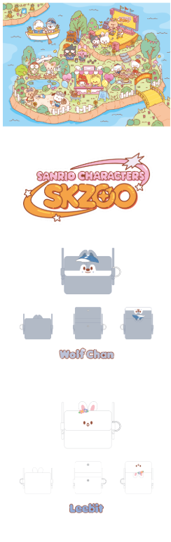 [PRE-ORDER] Stray Kids - Card Wallet Cross Bag (SKZOO x Sanrio Characters)
