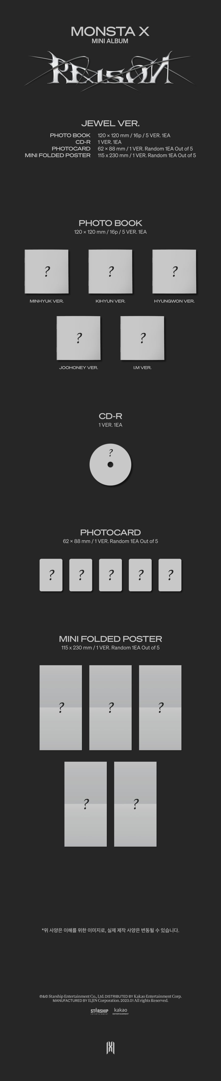 MONSTA X - REASON (12th Mini Album) Jewel Ver.