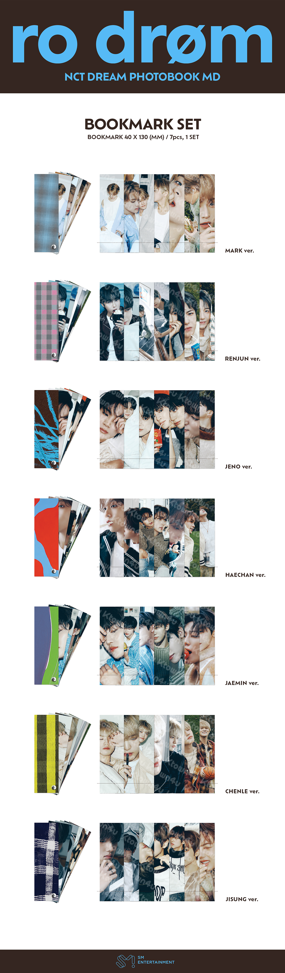 NCT DREAM - 2026 Photobook (Ro Drøm) Bookmark Set