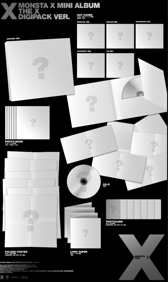 MONSTA X - THE X (Mini Album) DIGIPACK Ver. [PRE-ORDER]