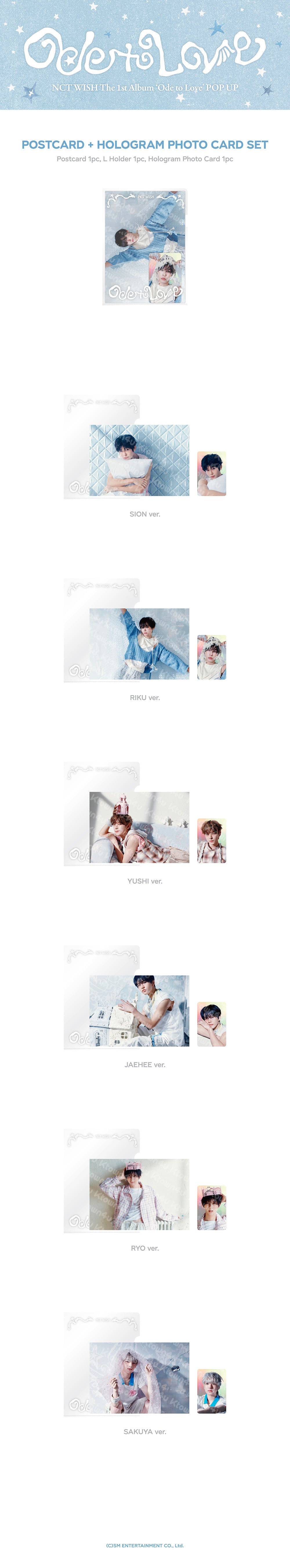 NCT WISH - Postcard + Hologram Photo Card Set (Ode to Love POP UP MD)